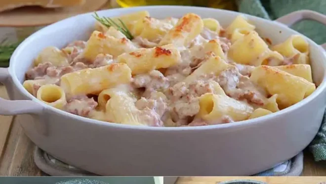 Pâtes à la Saucisse et Béchamel