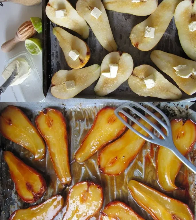 Poires Rôties au Sucre Roux & Beurre Salé