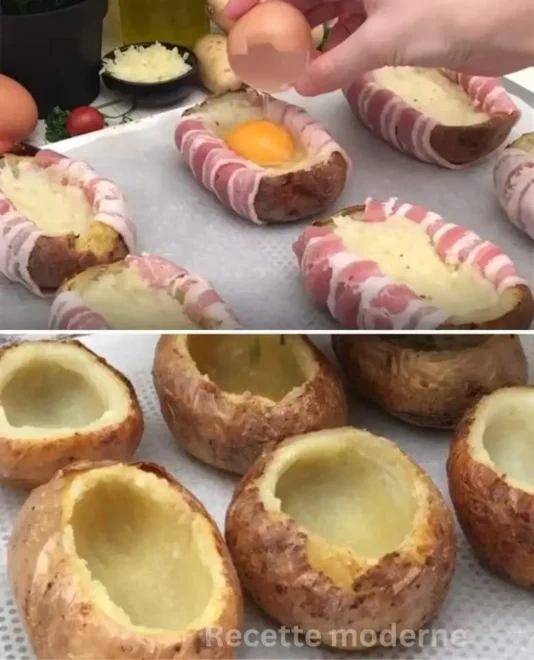 Pomme de Terre Croustillante à l’Œuf et Patate