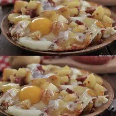 Pommes de Terre à la Saucisse et aux Œufs