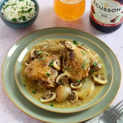 Poulet aux Champignons et Bière Brune