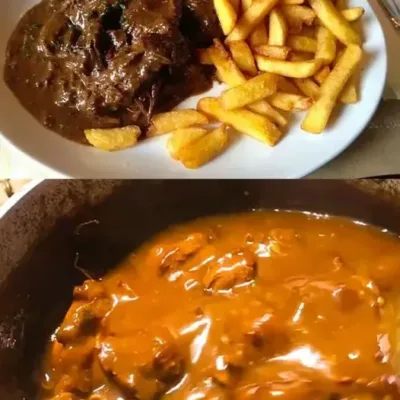 Ragoût de Bœuf à la Flamande et Frites Dorées