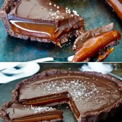 Tarte au Chocolat et Caramel Salé