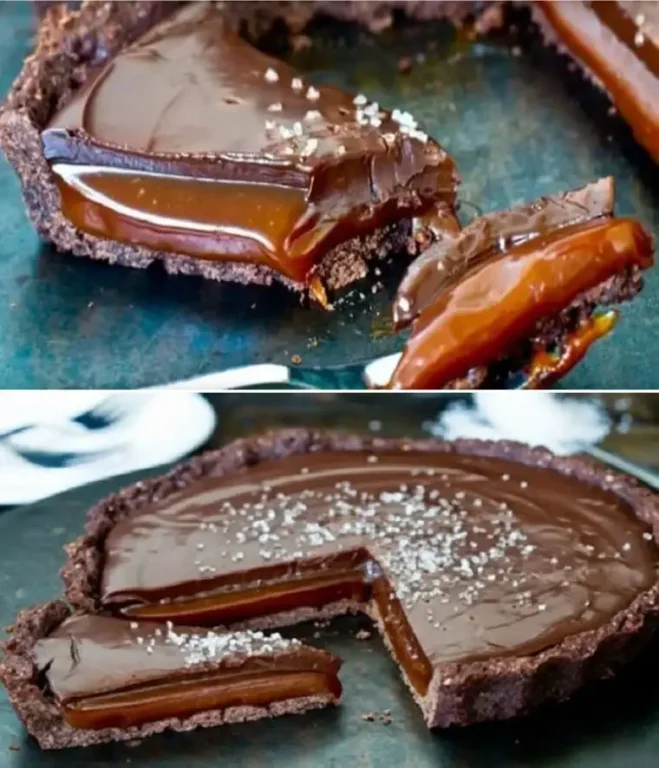 Tarte au Chocolat et Caramel Salé