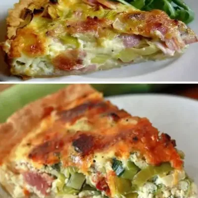 Tarte Légère aux Poireaux et Jambon