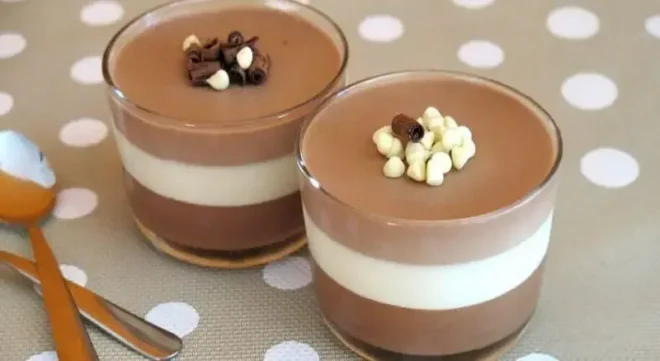 La mousse aux trois chocolats en verrines