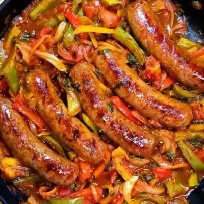 Poivrons et Oignons à la Saucisse Italienne