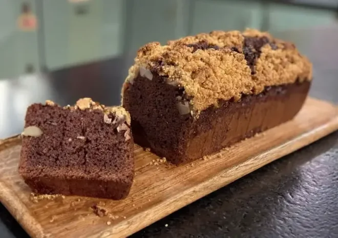 Recette de Crumble Cake Poire Chocolat