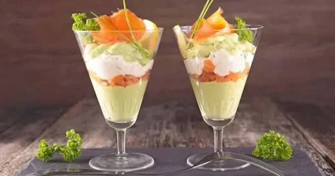 Verrines d’Avocat et Saumon Fumé