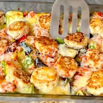 Boulettes de Viande et Légumes Rôtis au Four