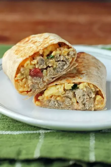 Burritos de Petit Déjeuner à la Saucisse de Dinde