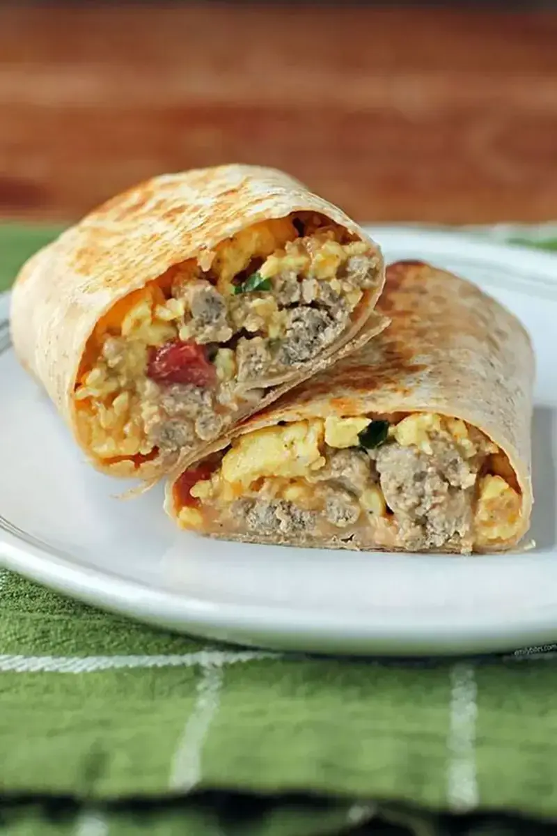 Burritos de Petit Déjeuner à la Saucisse de Dinde