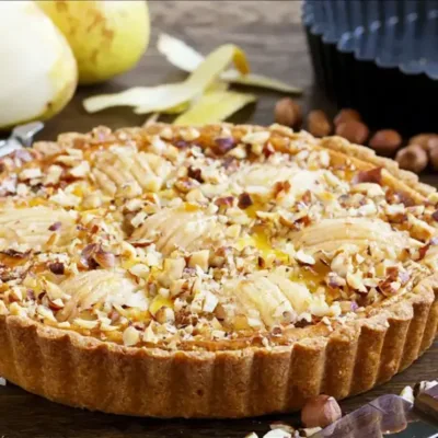 Crostata Mascarpone au Curcuma et Poires