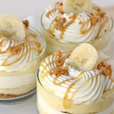 Dessert Crémeux à la Banane et au Caramel