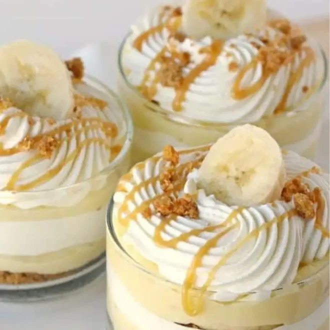 Dessert Crémeux à la Banane et au Caramel