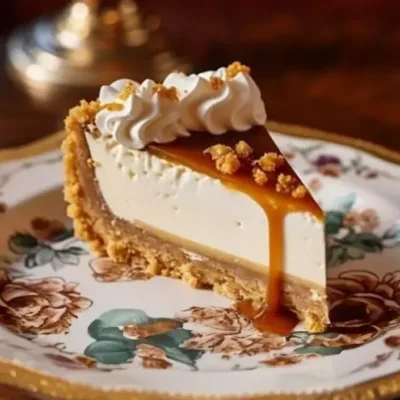 Gâteau au Fromage Caramel-Toffee Sans Cuisson