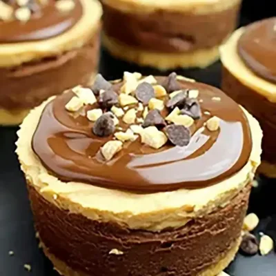 Mini Cheesecakes Chocolat & Beurre de Cacahuète