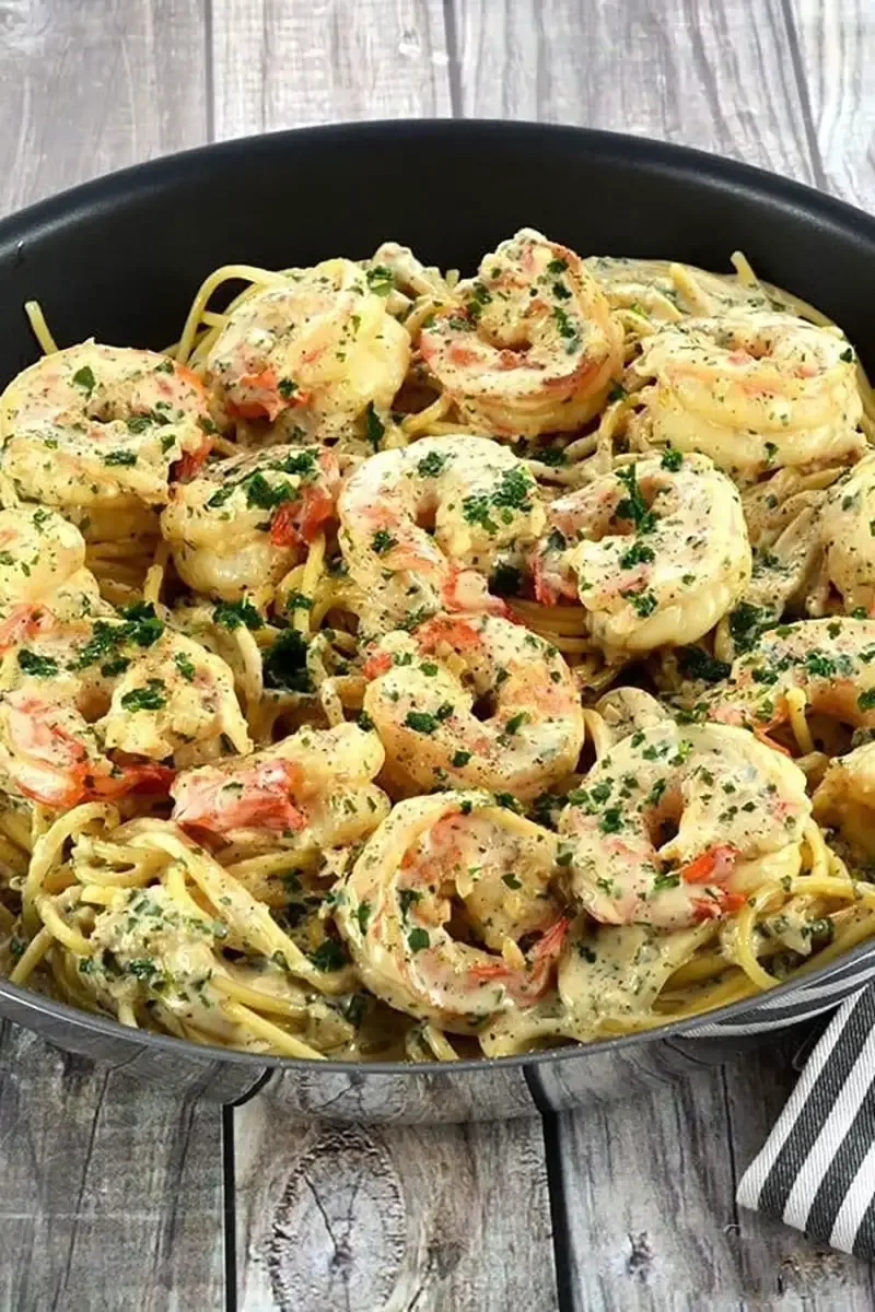 Pâtes aux Crevettes à l’Ail : Une Délicieuse Recette