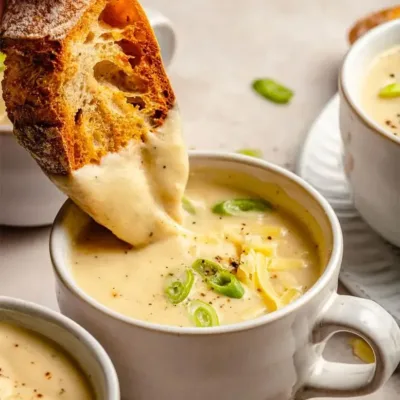 Soupe de Chou-Fleur Rôti au Cheddar et Ail
