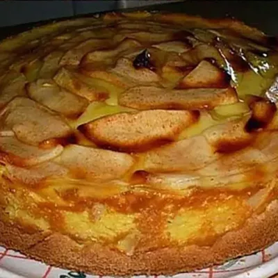 Tarte-flan aux pommes à l’ancienne