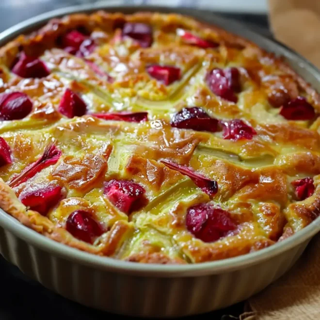 Clafoutis à la Rhubarbe Minceur : Léger et Savoureux