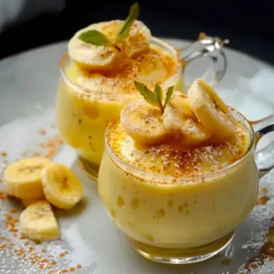Crème de Banane Onctueuse et Rafraîchissante