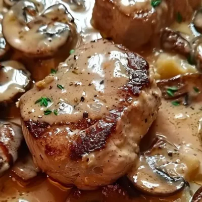 Filet Mignon au Boursin et Champignons Savoureux
