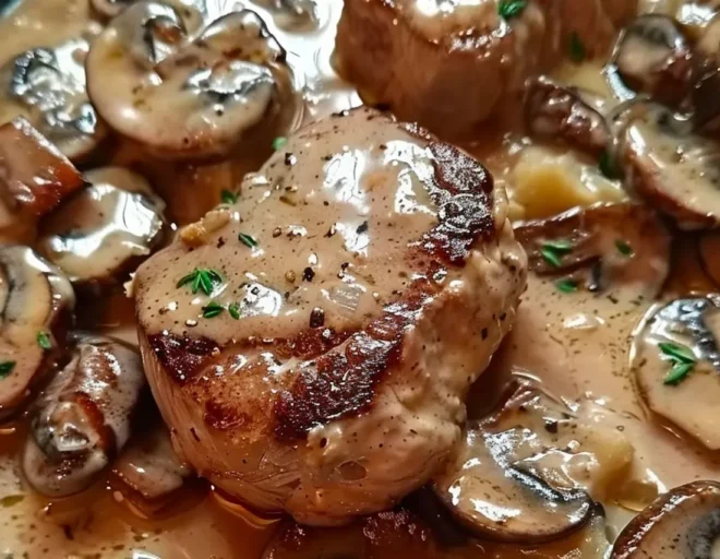 Filet Mignon au Boursin et Champignons