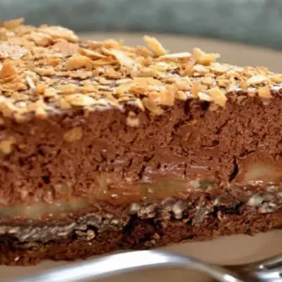 Gâteau Crousti-Fondant Chocolat-Poire