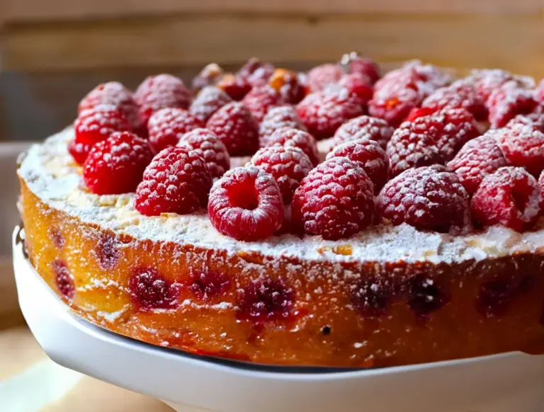 Gâteau Moelleux aux Framboises
