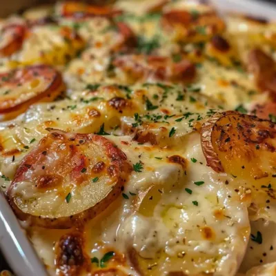 Gratin de pommes de terre au chorizo et béchamel