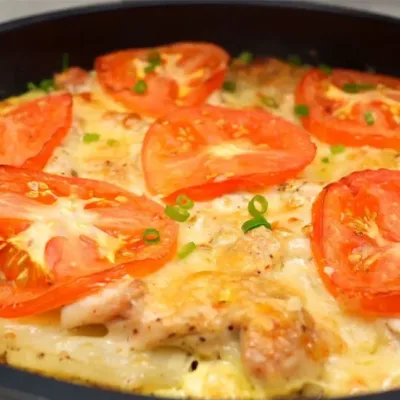 Quiche au poulet et pommes de terre sans farine