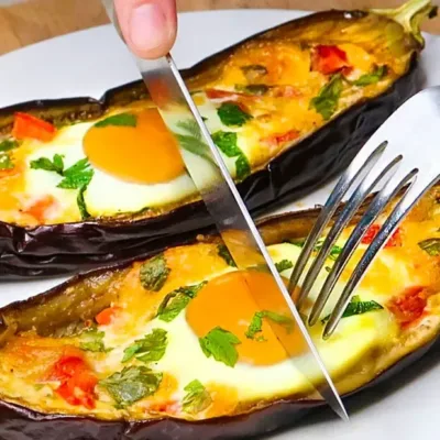 Recette d'Aubergines au Four avec Œufs