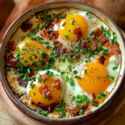 Oeufs Cocotte au Chèvre et Lardons Savoureux