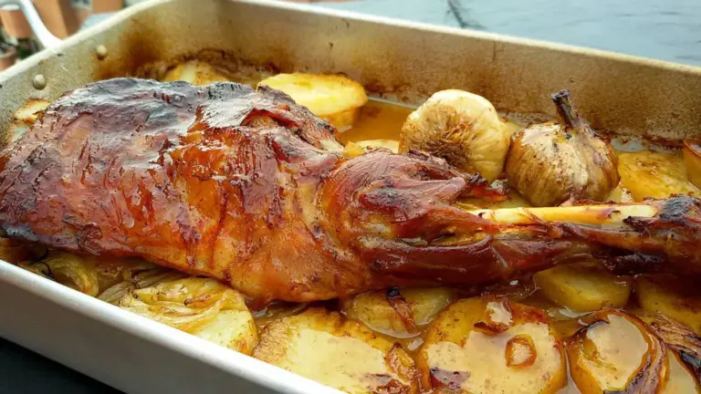 Paletilla de Cordero al Horno avec Pommes de Terre à la Boulangère