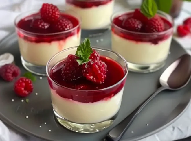 Panna Cotta aux Framboises : Un Délice Italien