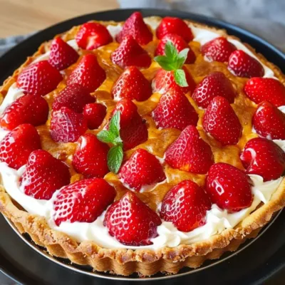 Tarte aux Fraises et Spéculoos sans Cuisson