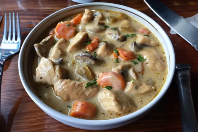 Une Blanquette de Poulet Réinventée : Sans Vin mais Pleine de Saveurs