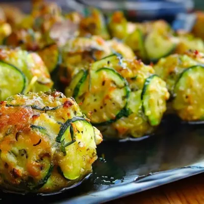 Bouchées de Courgette à l'Ail Croustillantes