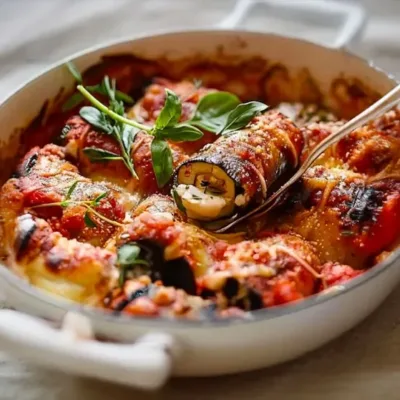 Cannellonis d'Aubergines à la Ricotta Savoureux