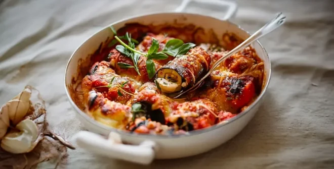 Cannellonis D’aubergines À La Ricotta