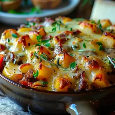 Casserole de Steak au Fromage et Pommes de Terre