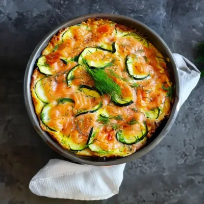 Clafoutis au Saumon et Courgettes Savoureux