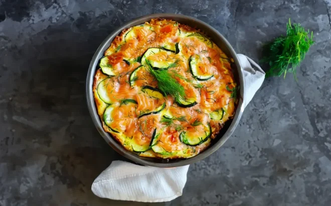 Clafoutis au Saumon et Courgettes