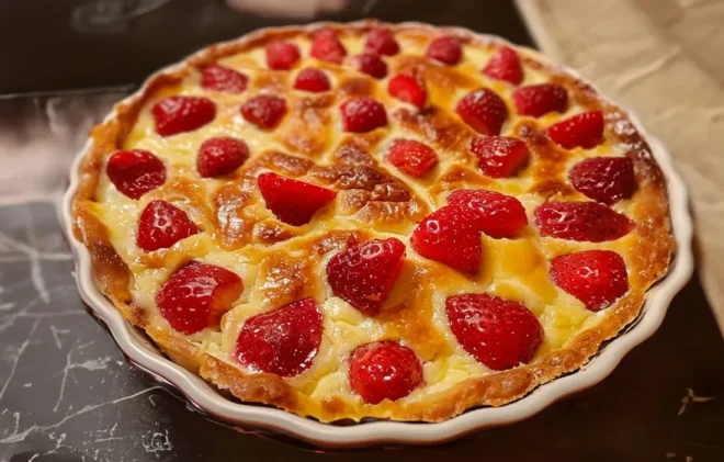 Clafoutis aux Fraises Léger et Savoureux