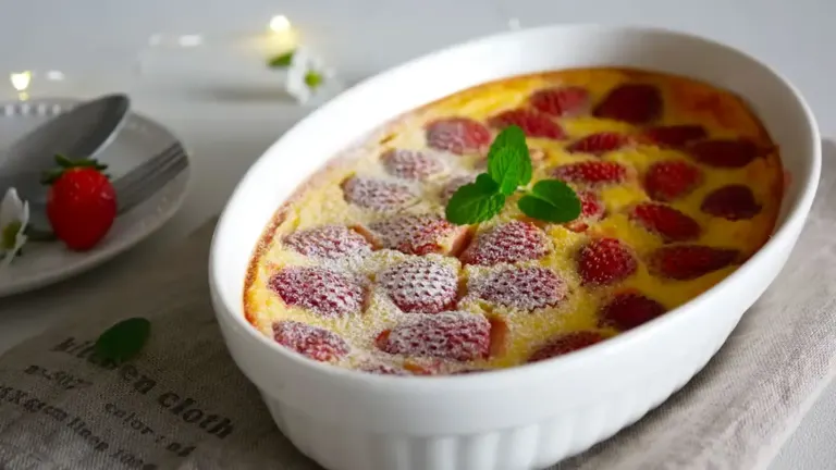 Clafoutis aux Fraises: Un Délice Fruité et Crémeux