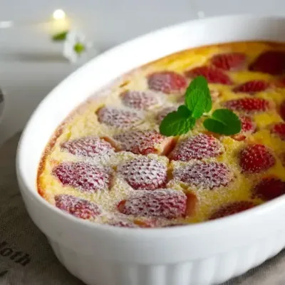 Clafoutis aux Fraises: Un Délice Crémeux