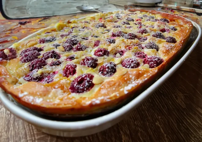 Clafoutis aux Framboises et à la Noix de Coco