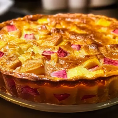 Clafoutis Crémeux à la Rhubarbe : Douceur d'Été