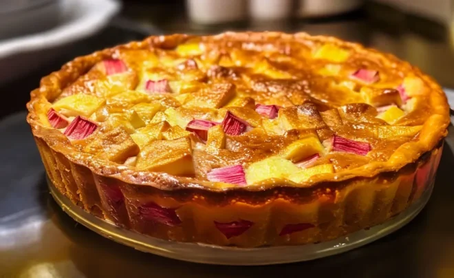 Clafoutis Crémeux à la Rhubarbe : Douceur d'Été